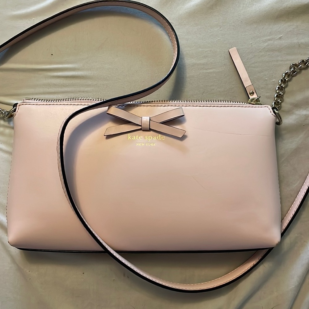 Pale pink Kate Spade crossbody bag
